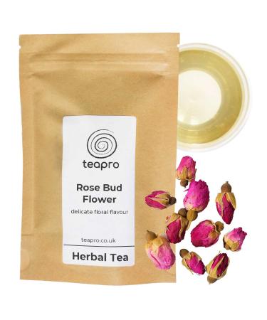 Rose Bud Tea - Dried Rosebud Loose Leaf Herbal Tea - Rosebud Edible Culinairy Food (100g)