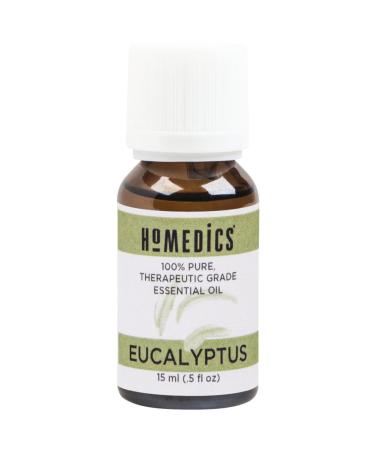 HoMedics Eucalyptus Aromatherapy Therapeutic Grade Essential Oil for a Diffuser Eucalyptus 0.5 Fl Oz (Pack of 1)