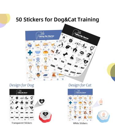 Shop Mmggaish 8 Colorful Dog Buttons for Communication | Complete Pet Training Set with 50 Stickers & Fixing Pads | International Shipping Available - Buy Online on SooperMarket.com