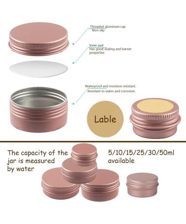 Buy 12 Pack 5ml Matt Pink Aluminum Screw Cap Cans - Perfect for Cosmetics | International Shipping - Buy Online on SooperMarket.com