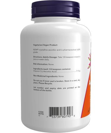Now Ascorbic Acid (100% Pure Vit.C) Pwd 227g - Buy Online on SooperMarket.com