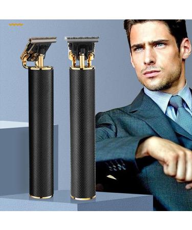 FIOERDTUIE USB Rechargeable Electric T-Blade Trimmer Cordless Powerful Motor Long Battery Life Detachable Blades Hair Cuttings Kit Silver - Buy Online on SooperMarket.com
