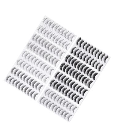 HAPINARY Beauty Fake Eyelashes 80 Pairs Fake Lashes Fake Eyelashes Eyeliner Pencil False Eyelashes Natural Eyelashes Cross Section Cosplay Lashes