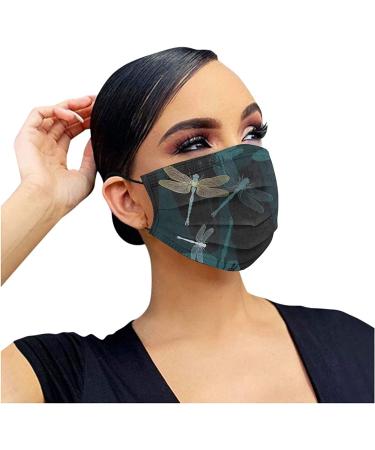 50PC Butterfly Printed Disposable Face Masks | 3-Ply Breathable Design for Full Protection | Lightweight Fashion for Men and Women | Green - Buy Online on SooperMarket.com