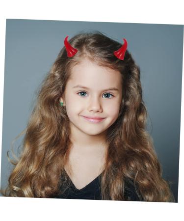 ABOOFAN 6 Pairs Halloween Decorative Red Horn Barrettes Horns Cosplay Demon Hair Clamps Bang Ox Horn Halloween Hair Clip Small Horn Hair Clips Metal Snap Hair Clips Demon Horns Cute Props - Buy Online on SooperMarket.com