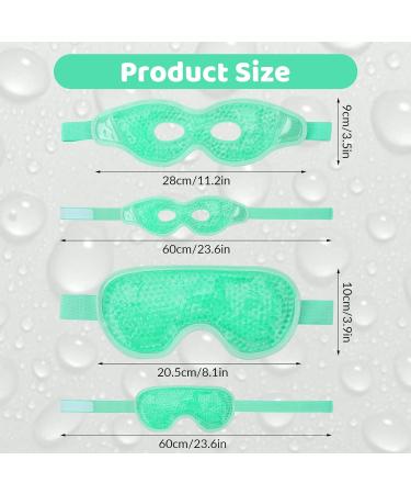 Heyu-Lotus Reusable Gel Bead Cooling Eye Mask 2Pcs - Hot Cold Therapy for Puffy Eyes, Dark Circles, Dry Eyes - Relief for Puffy Eyes - Green - Buy Online on SooperMarket.com