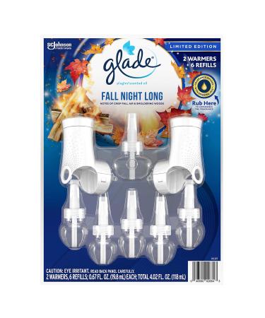 Glade PlugIns 2 Warmers + 6 Refills Holiday (Fall Night Long) Cinnamon 8 Piece Set