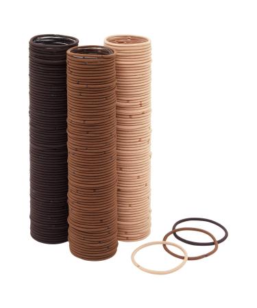 240-Pack Elastic Hair Ties Stretchable No Metal Hairband Ponytail Holders for Men Women and Girls Durable Hair Styling Accessories for Home Beauty Salon and Barber Shop (Neutral Colors)
