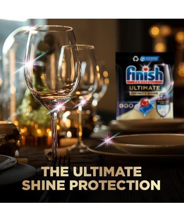 Bundle of Finish Ultimate Infinity Shine 80 Dishwasher Tablets Original + Finish Dishwasher Cleaner Rinse Aid | Scent : Lemon | Size : 400ml | for Ultimate Clean and Diamond Shine - Buy Online on SooperMarket.com