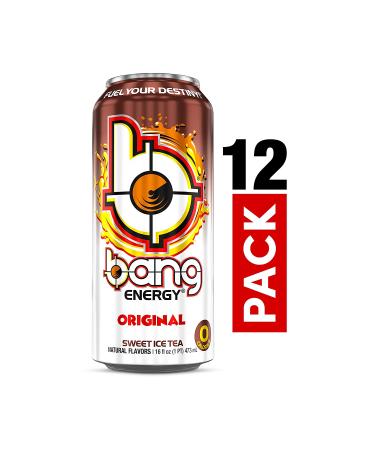 Bang Energy Sweet Ice Tea Sugar-Free Energy Drink 16oz (Pack of 12) - Original Flavor - Buy Online on SooperMarket.com