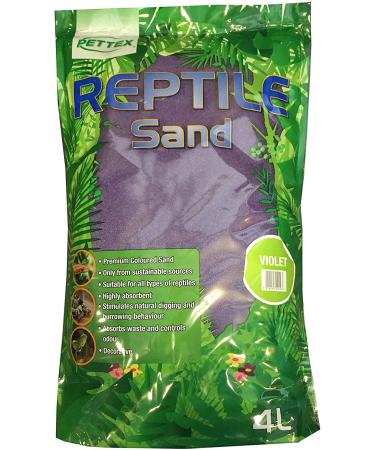 2 x Reptile Coloured Calci Sand 4 Litre Violet/Purple
