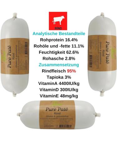 Paw Natural Hundenwurst Cutting Festival - 3x400g Gluten & Grain-Free Beef Sausage | Healthy Fresh Meat | International Shipping Available - Buy Online on SooperMarket.com