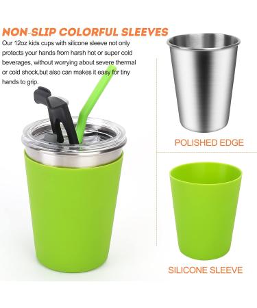 Kids Stainless Steel Sippy Cups 12oz - Spill Proof with Straws and Lids - Toddler Insulated Tumblers - 5 Pack Multicolor - Buy Online on SooperMarket.com