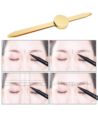 Adjustable Eyebrow Ruler - Accurate Positioning Stainless Steel Brow Measuring Tool | Gold Design | Perfect for Precision Grooming - Buy Online on SooperMarket.com