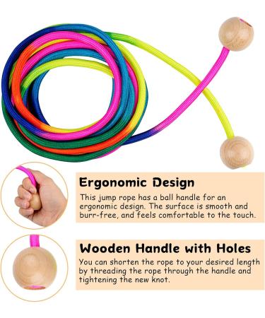 Multi-Purpose 5m Jump Rope for Kids & Adults - Wooden Ball Handle Perfect for Group Play - Buy Online on SooperMarket.com