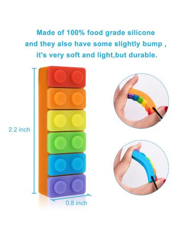Rainbow Sensory Chewing Chain Set (4 Pieces) - Oral Motor Skills Autism & ADHD Solutions Bite Ring & Chewing Trailer - Buy Online on SooperMarket.com