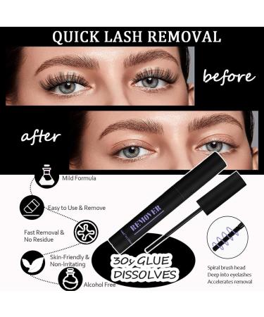 Qiveaory Lash Bond and Seal Kit 4 Pcs DIY Lash Extension with Waterproof Lashe Cluster Glue 72h Hold and Seal Lash Remover Tweezers Portable Eyelash Brush with Cap for Eyelash Extensions Beginners - Buy Online on SooperMarket.com