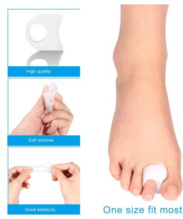 Clear Gel Toe Straightener Spacers - Bunion & Hammer Toe Corrector for Plantar Fasciitis Relief - Buy Online on SooperMarket.com