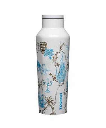 Corkcicle Disney Princess Belle Insulated Canteen Travel Water Bottle  Triple Insulated Stainless Steel  Keeps Beverages Cold for 25 Hours or Warm for 12 Hours  20oz Sports Canteen - 20oz Belle