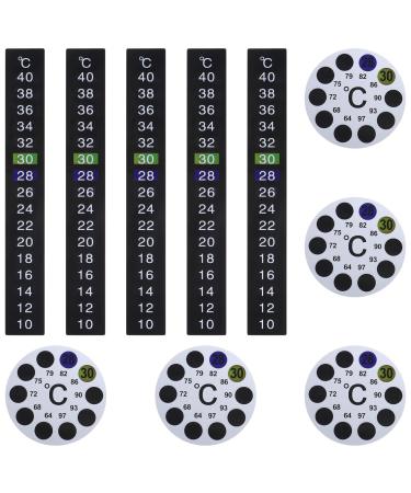 Emagentech 10 pieces thermometer sticker self -adhesive color change Digital temperature display immediately readable temperature sticker for aquariums milk bottles