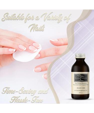 Karma Organic Unscented Nail Polish Remover with Vitamin E Oil - Non Toxic, Vegan, Cruelty Free, Acetone Free - 4 fl. Oz - Buy Online on SooperMarket.com