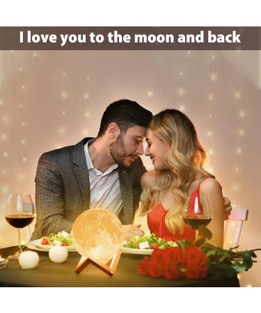 Balkwan 3D Moon Lamp - Dimmable USB Touch Lamp for Kids & Lovers | Ideal Birthday & Bedroom Romantic Gift (4.7 inch) - Buy Online on SooperMarket.com