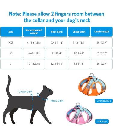 Escape-Proof Cat Harness and Leash Set - Reflective Vest for Small Cats | XXS Orange - Buy Online on SooperMarket.com
