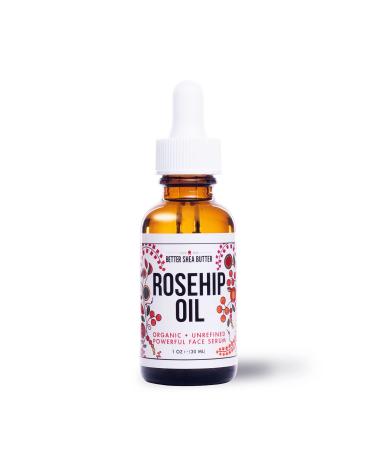 Better Shea Butter Pure Rosehip Seed Oil | Coldpressed USDA Organic Certified Facial Serum  Carrier Oil  Hair  Skin  & Nail Treatment for Women and Men