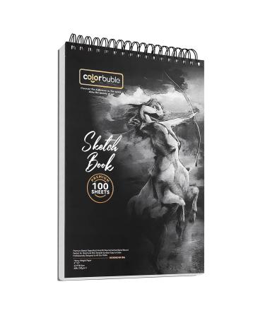 Sketch Book 9x 12, Premium Drawing Paper,100 Sheets of Top Spiral Bound Drawing Pad for Adults and Kids, 1 Pack (68LB/100GSM)