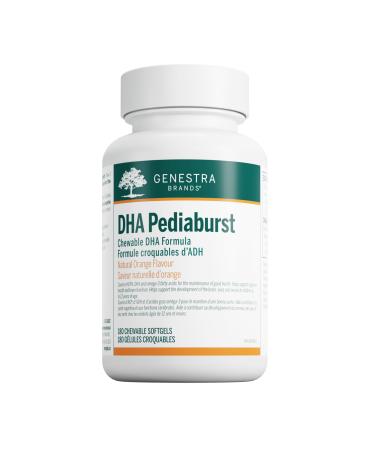 Genestra Brands - DHA Pediaburst - Chewable DHA Supplement - 180 Chewable Softgels - Natural Orange Flavour