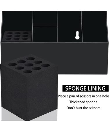 Noverlife Hair Scissors Large Storage Box - Professional Hair Salon Shear Holder for Scissors, Combs, Clips, and Brushes - Black - Buy Online on SooperMarket.com