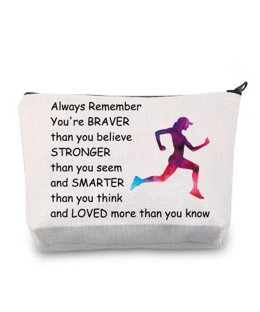 Running lover Gifts Runner Bag Cosmetics Runners Gifts For Women Cross Country Running Gift Inspirational Make-up Bag Zipper Bag Travel Kurf Organizer Running Pocket