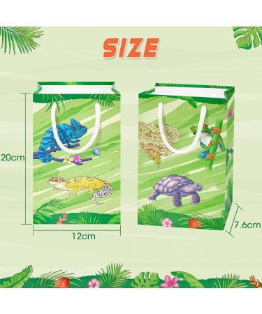 WERNNSAI Reptile Party Favor Bags - 16 PCS Reptile Birthday Party Supplies Gift Bags with Handles for Kids Boys Snakes Leopard Turtle Goodie Bags for Reptile Theme Camping Party Baby Shower Decoration - Buy Online on SooperMarket.com