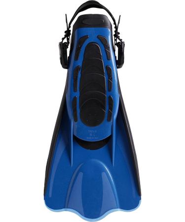 Cressi Palau SAF Short Adjustable Fins - Versatile Open Heel for Snorkeling - Blue/Azure - Made in Italy - L/XL - US Man 11-13 | US Lady 12-14 | EU 44-47 - Buy Online on SooperMarket.com