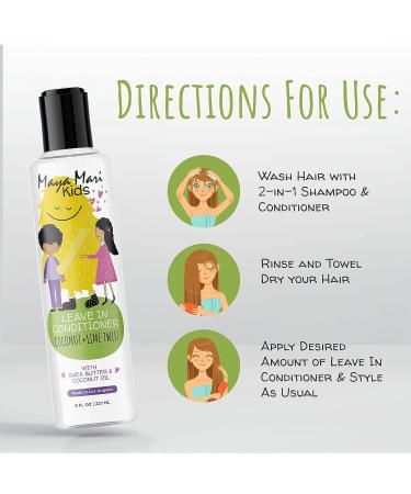 MAYA MARI Kids Leave-in Conditioner - Coconut Oil, Shea Butter, Marula Oil - 8 oz, Coconut Lime Twist - Buy Online on SooperMarket.com