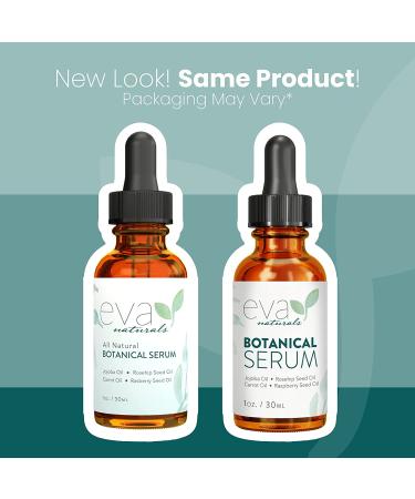 Eva Naturals Botanical Anti-Aging Face Oil Serum with Jojoba, Rosehip Seed & Vitamin E - Hydrating Facial Serum for Dry Skin - 1 oz - Buy Online on SooperMarket.com