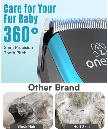 oneisall Professional Dog Clippers for Thick Hair - Heavy-Duty Cordless Grooming Clippers with Metal Blade for Cockapoo - Blue - Buy Online on SooperMarket.com
