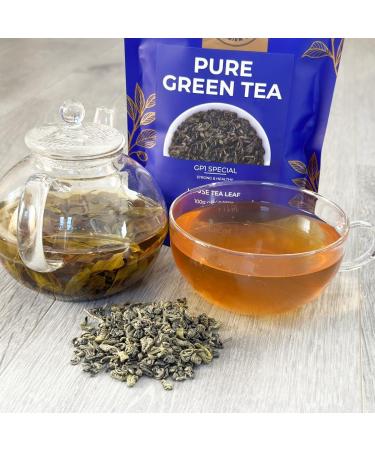 Ceylon Green Tea Gun Powder GP1 - High Grown Loose Leaf with Mellow & Smoky Taste | 100g Loose Tea - Buy Online on SooperMarket.com