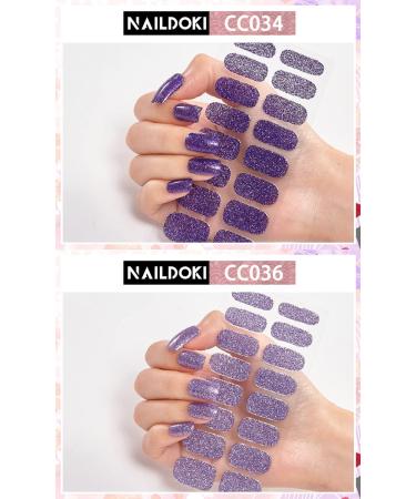 NAILDOKI Nail Stickers - 12 Sheets x 16 Pieces Full Wraps - Self-Adhesive Gel Nail Art Decals for Women and Girls - Buy Online on SooperMarket.com
