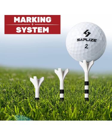 SAPLIZE Plastic Golf Tees Pack of 50 - Reducing Friction & Side Spin - 2-3/4 inch 4 Prong Tees - Buy Online on SooperMarket.com