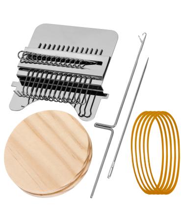 14 Hooks Mini Darning Machine Loom-speedwave Type Weave Tool Convenient Small Weaving Loom Kit Quickly Portable Mending Loom for Jeans, Socks and Clothes