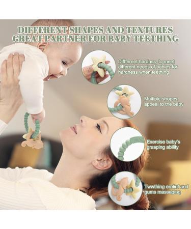 ClDy Ocean Green Bite Ring for Babies | BPA-Free Silicone Teething Toy | Soothing & Stimulating Gums | Ideal for 3 Months+ - Buy Online on SooperMarket.com