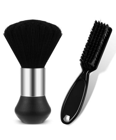 Barber Neck Duster Brush Set - Soft Barbier Neck Duster With Barber Trimmer Cleaning Brush Professional Barbier Dusting Hairbrush for Brush Off Hair Around Neckline And Ears