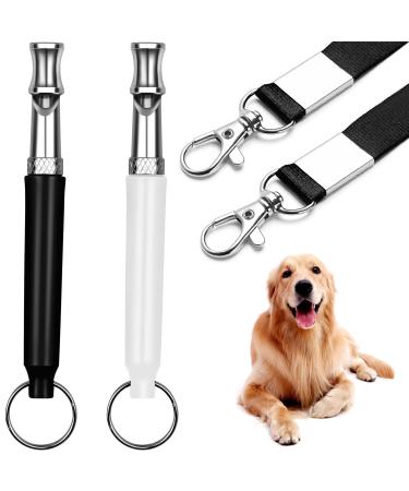 2 pieces of dog whistle dog whistle to stop the bark neighboring dog adjustable ultrasound quiet dog whistle professional recall dog training pipe with lanyard