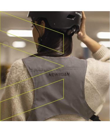 Newrban Reflecting Turning Vest | Light & Safe with Spacious Cell Phone Pocket | Gray Size Options - Shop Now! - Buy Online on SooperMarket.com