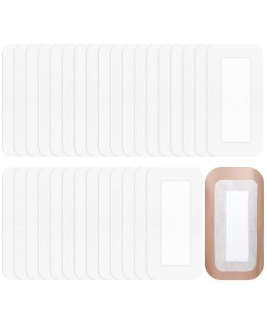 30 Pieces Bordered Gauze Island Dressing Wound Bandage Sterile Adhesive Gauze Pads Patches Post Shower Breathable Borders Individually Packed Pouches Tapes (4 x 8 Inch)