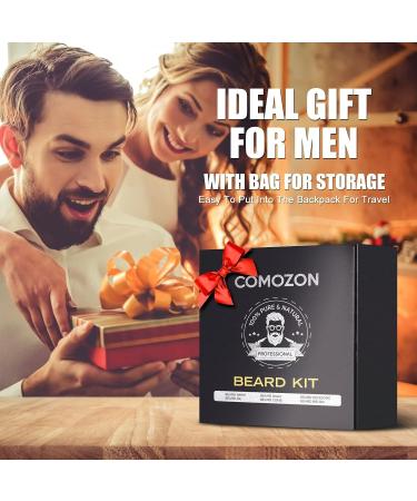 6-in-1 Beard Growth Kit with Oil, Balm, Wash, Brush, Comb & Scissors - Beard Care Gift for Men - Buy Online on SooperMarket.com