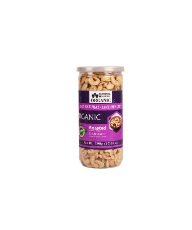 Blessfull Healing Organic Natural Vegan Roastad & Salted Roasted Halves/Pieces Cashew Nuts Crunchy Kaju 500 Gram