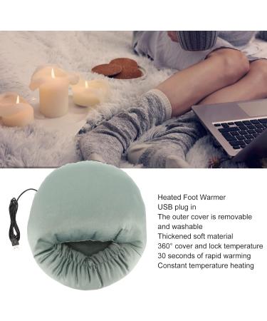 Buy Electrically Heated Foot Warmers for Men & Women - USB Washable Winter Comfort | Cold Feet Solution (30x26cm Black & Green) - Buy Online on SooperMarket.com