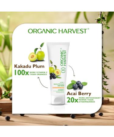 6-in-1 Brightening Face Wash | Kakadu Plum & Acai Berry | Organic Sulphate & Paraben-Free | Daily Use for Men & Women | 100g - Buy Online on SooperMarket.com